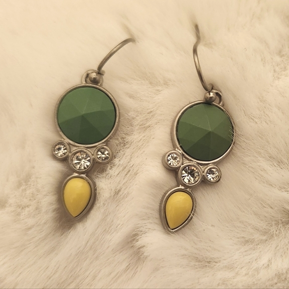 Lia Sophia "Maraca" Cut Crystal & Resin Earrings - Picture 3 of 5